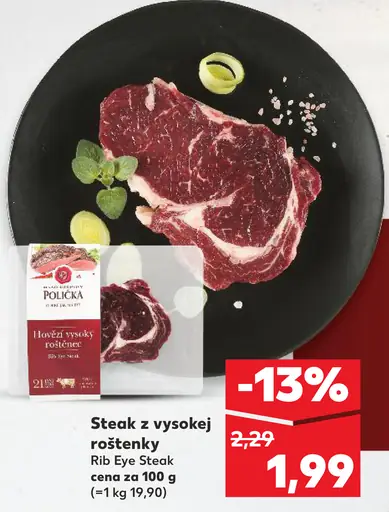 K-Purland steak z vysokej roštenky Rib Eye steak