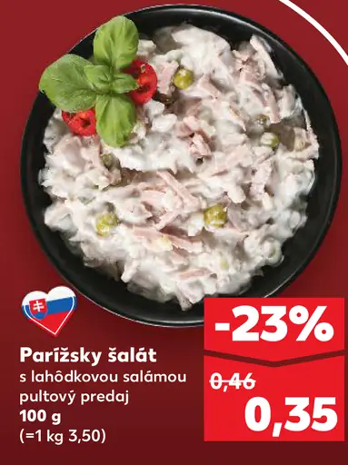 Parížsky šalát s lahôdkovou salámou