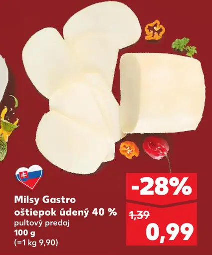 Milsy Gastro oštiepok údený 40%