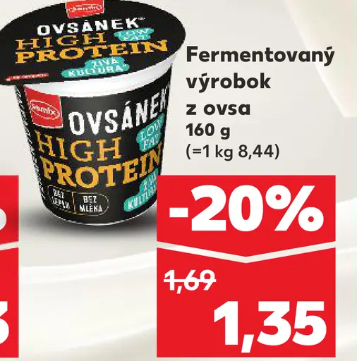High Protein fermentovaný výrobok z ovsa