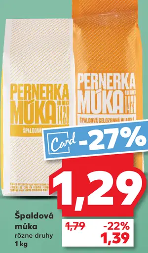 Pernerka Špaldová múka rôzne druhy