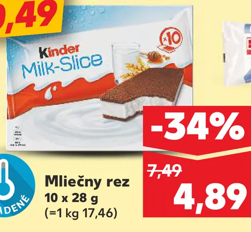 Kinder Milk-Slice Mliečny rez