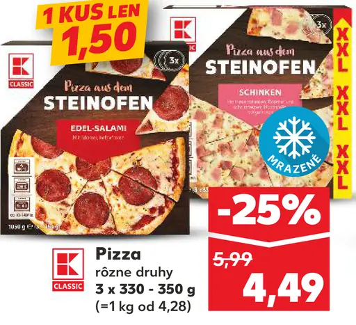 K-Classic Pizza Steinofen Schinken