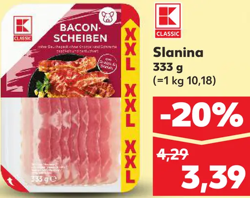 K-Classic Slanina plátky