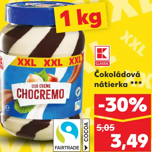 K-Classic Čokoládová nátierka Duo Creme Chocremo