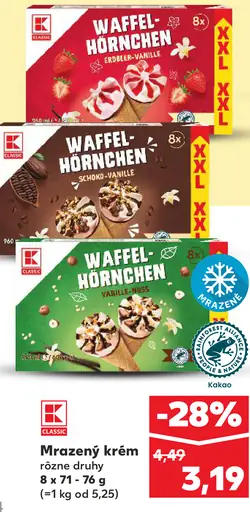 K-Classic Waffel Hörnchen Erdbeer-Vanille