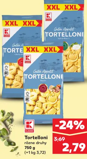 K-Classic tortelloni rôzne druhy