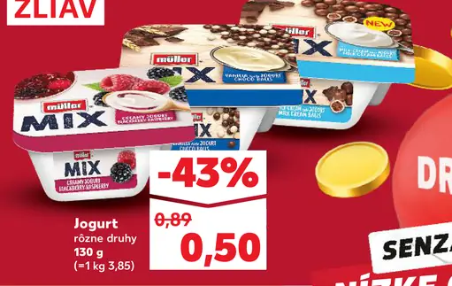 Müller jogurt Mix rôzne druhy