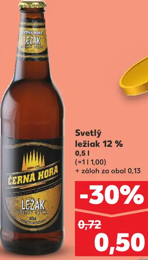 Černá Hora svetlý ležiak