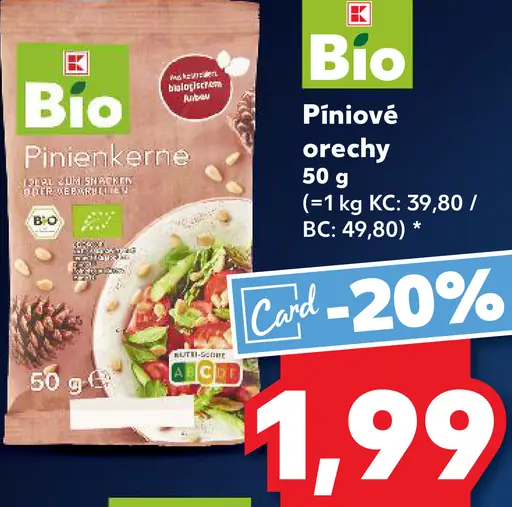 K-Bio Píniové orechy