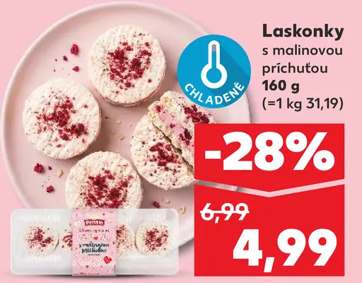 Laskonky s malinovou príchuťou