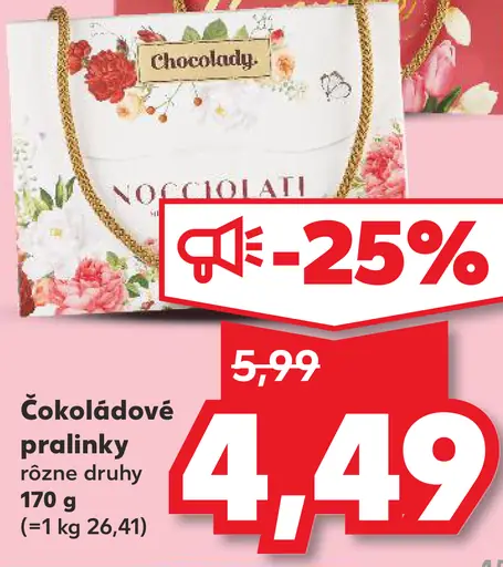 Chococolate Nocciolati čokoládové pralinky