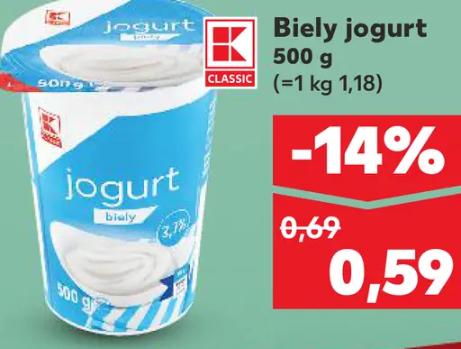 K-Classic Biely jogurt