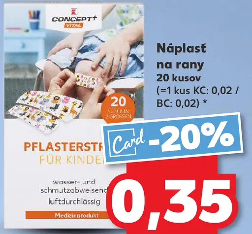 Concept+ Sports náplasť na rany pre deti