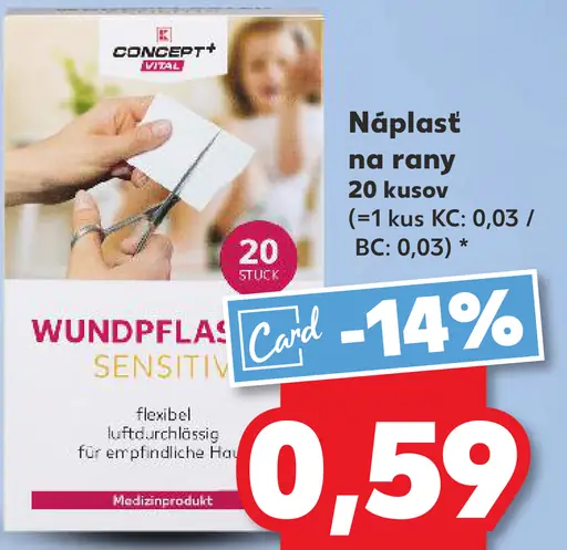 Concept+ Sports náplasť na rany Sensitive