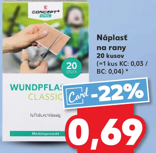 Concept+ Sports náplasť na rany Classic