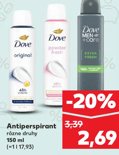 Dove antiperspirant sprej
