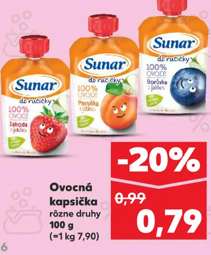 Sunar do ručičky ovocná kapsička