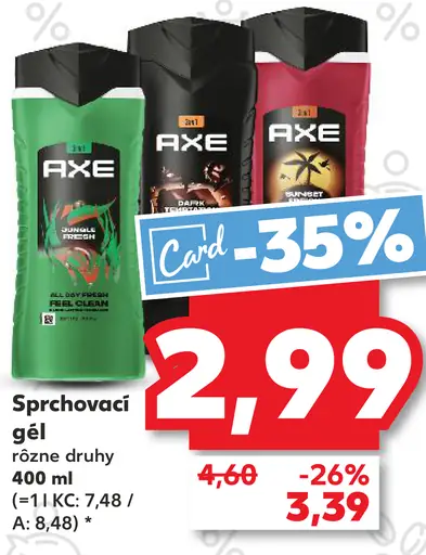 Axe sprchovací gél