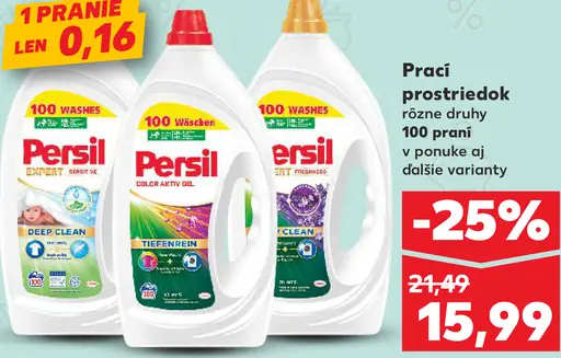 Persil prací prostriedok rôzne druhy 100 praní