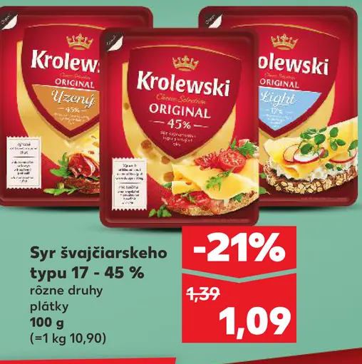 Królewski syr plátky