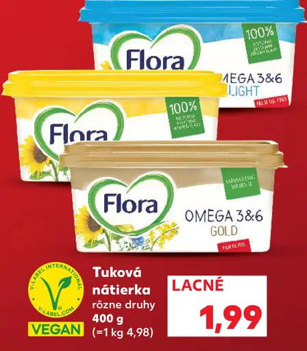 Flora tuková nátierka Omega 3&6