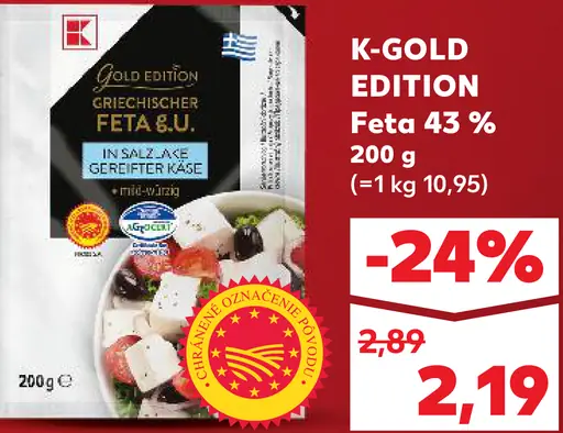 K-Gold Edition syr Feta 43 %