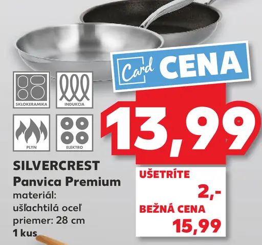Silvercrest panvica Premium z ušľachtilej ocele