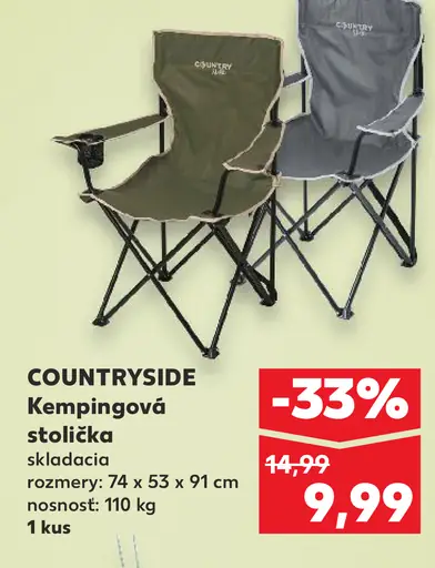 Countryside kempingová stolička skladacia