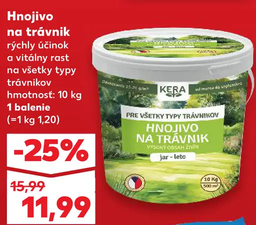 Kera Hnojivo na trávnik