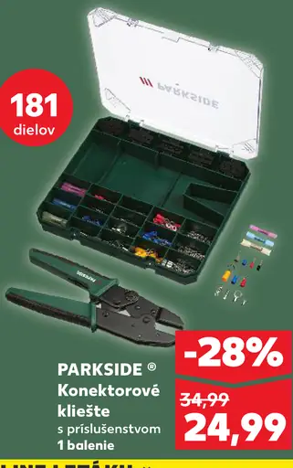 Parkside konektorové kliešte súprava