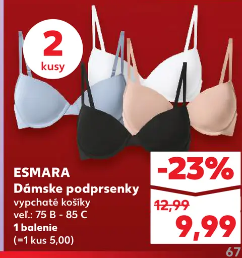 Esmara dámske podprsenky vystužené košíky