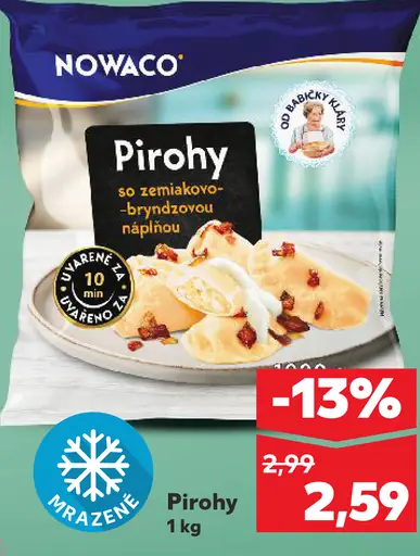 Nowaco Pirohy so zemiakovo-bryndzovou náplňou