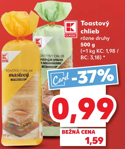 K-Classic Toastový chlieb