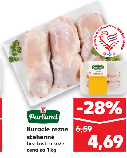 Purland Kuracie rezne a stehná bez kosti a kože
