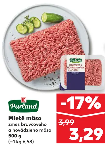 Purland Mleté mäso zmes bravčového a hovädzieho mäsa