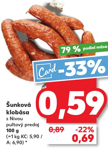 Šunková klobása s nivou