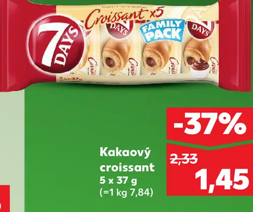 7 Days kakaový croissant rodinné balenie