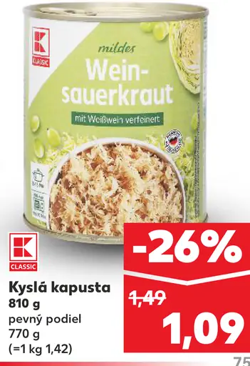 K-Classic Kyslá kapusta