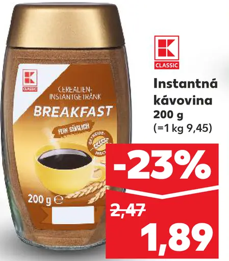 K-Classic Instantná káva