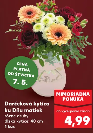 Darčeková kytica ku Dňu matiek rôzne druhy