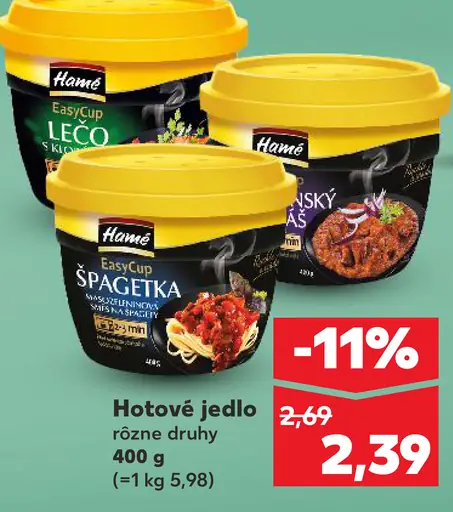 Hamé EasyCup hotové jedlo lečo