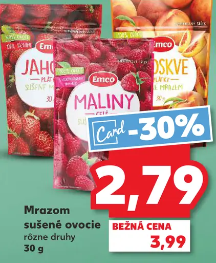 Emco maliny a jahody mrazom sušené ovocie