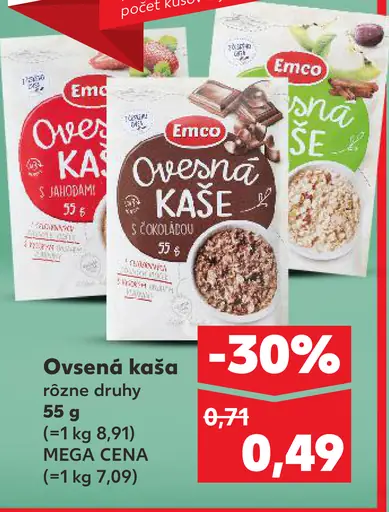 Emco Ovsená kaša rôzne druhy