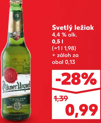 Pilsner Urquell svetlý ležiak fľaša