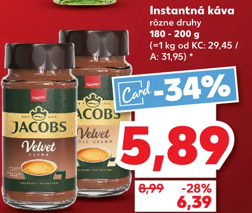Jacobs Velvet instantná káva