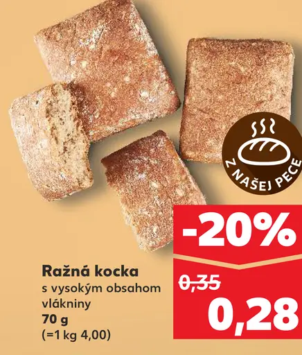 Ražná kocka s vysokým obsahom vlákniny