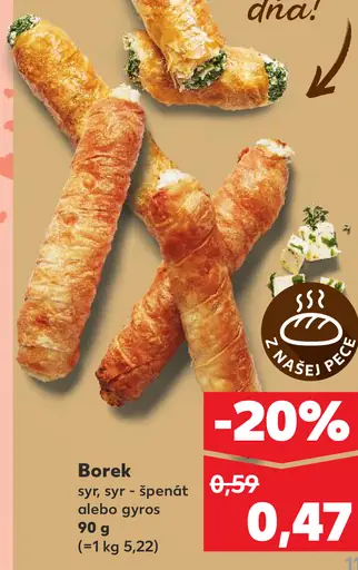 Borek syr, syr-špenát alebo gyros