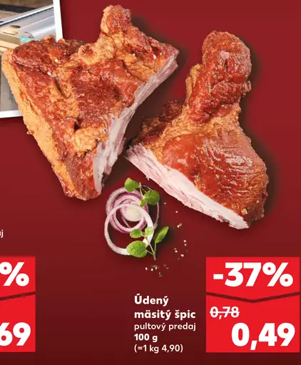 Bravčové rebierka z bôčka, pultový predaj