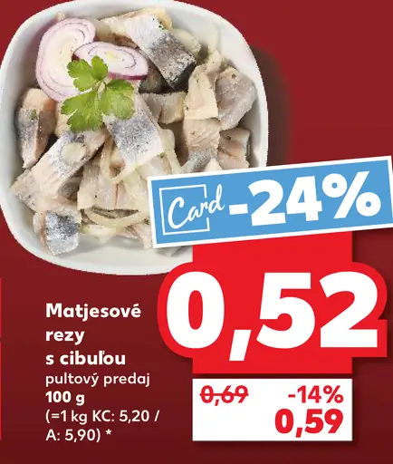 Matjesové rezy s cibuľou